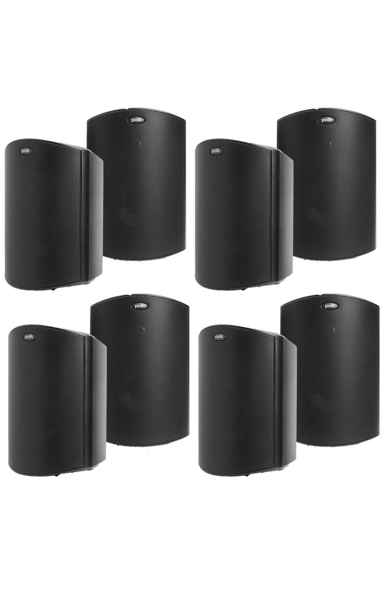 Polk Audio Atrium 6 All Weather Outdoor Loudspeakers - 8 Pack, Main, color, Black