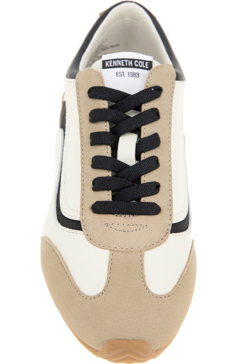 Kenneth Cole Alma Sneaker, Alternate, color, Cream/ Black Leather