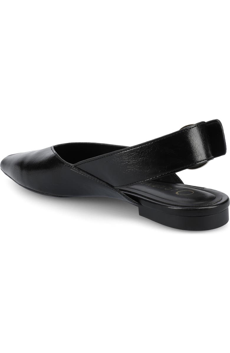 Journee Collection Jacqueline Slingback Flat, Alternate, color, Black