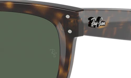 Ray Ban Wayfarer Reverse Sunglasses Dark Havana Frame Green Lenses 50-22 In Dark Havana