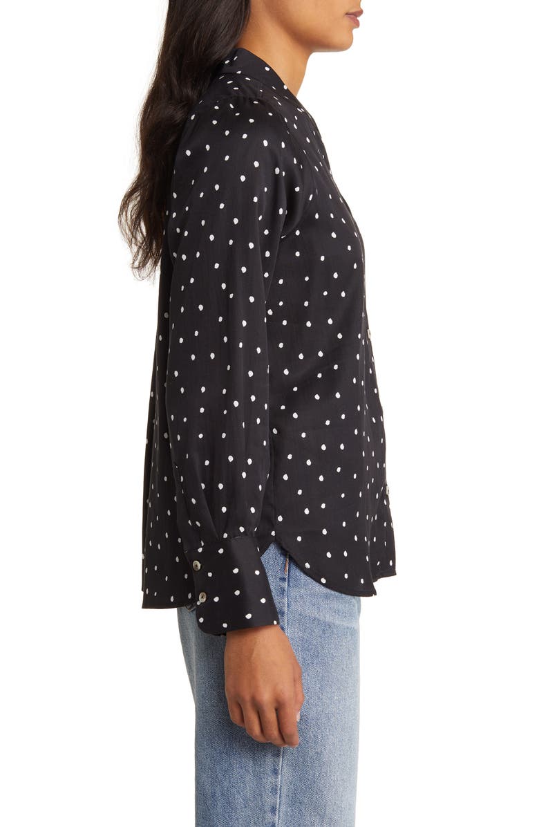 Hatley Olivia Classic Spots Mandarin Collar Shirt, Alternate, color, 