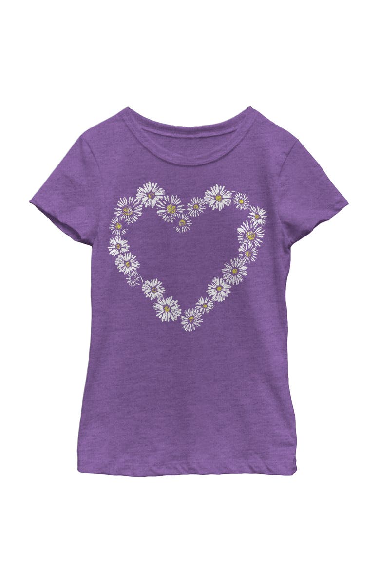 Lost Gods Girl's Lost Gods Daisy Heart  Graphic T-Shirt, Main, color, Purple Berry