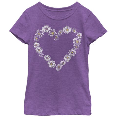 Girl's Lost Gods Daisy Heart  Graphic T-Shirt