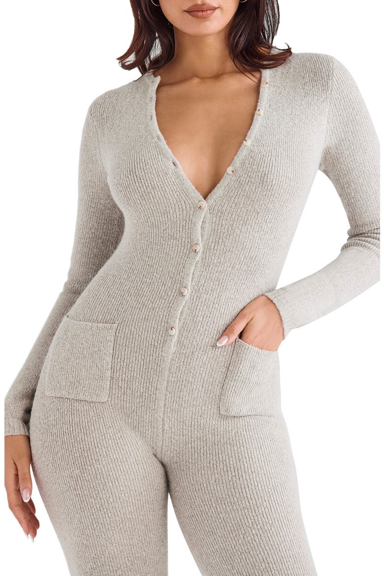 Tiggy Ribbed Lounge Jumpsuit, Alternate, color, OPAL