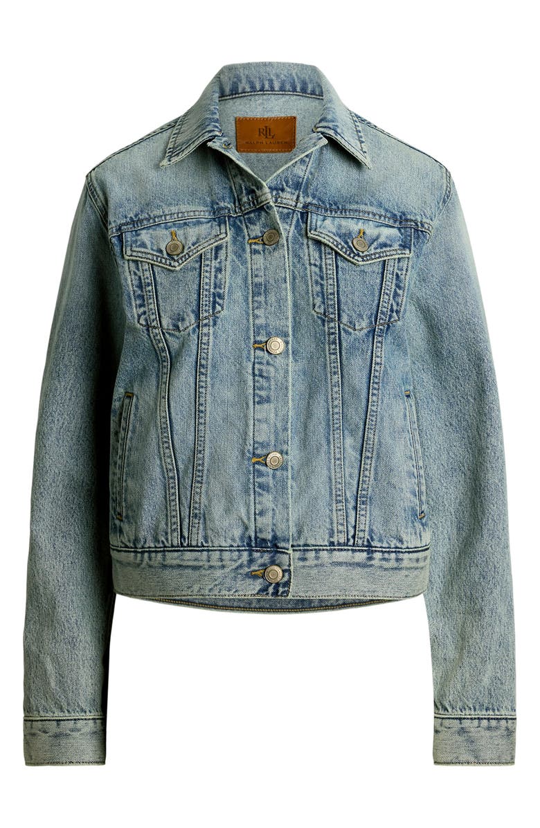 Lauren Ralph Lauren Denim Trucker Jacket, Alternate, color, 