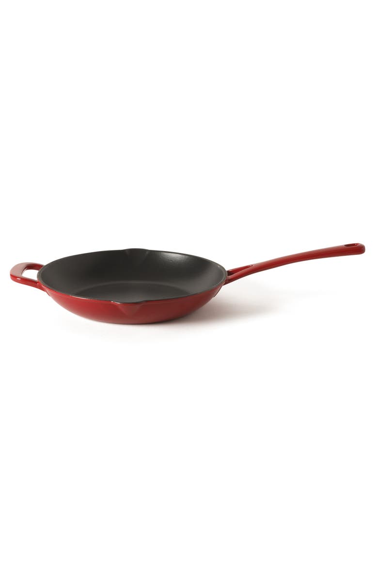 Gatwick Enameled Cast Iron Skillet, Oven Safe, Main, color, Red