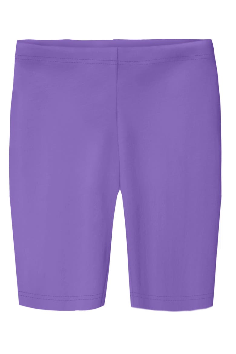 Baby Girls 100% Soft Cotton Long Bike Shorts, Alternate, color, Deep Purple