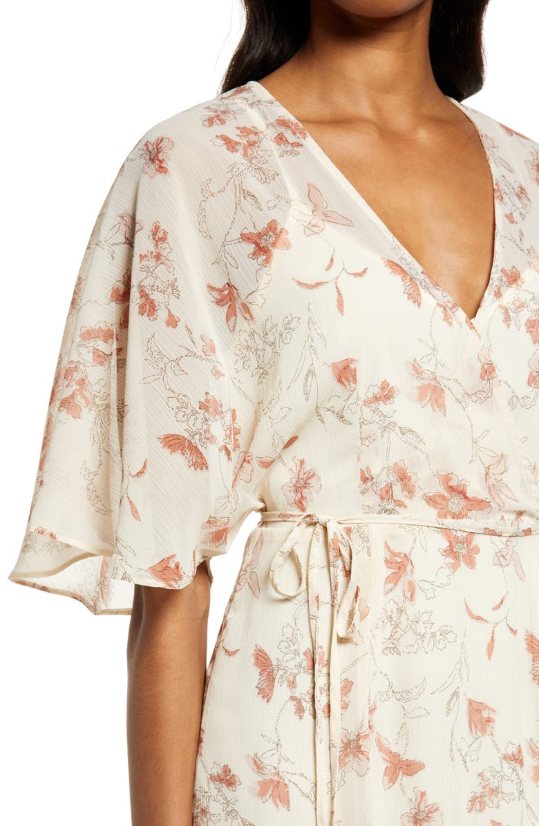 Lulus All Along Floral Faux Wrap Dress, Alternate, color,