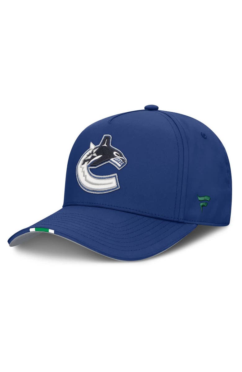 FANATICS Men's Fanatics Blue Vancouver Canucks 2025 NHL Draft Authentic Pro On-Stage Podium A-Frame Adjustable Hat, Alternate, color, Blue