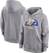Nike Women's Nike Heather Gray Los Angeles Rams Team Logo Club Fleece Pullover Hoodie