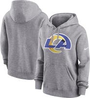 Nike Women's Nike Heather Gray Los Angeles Rams Team Logo Club Fleece Pullover Hoodie