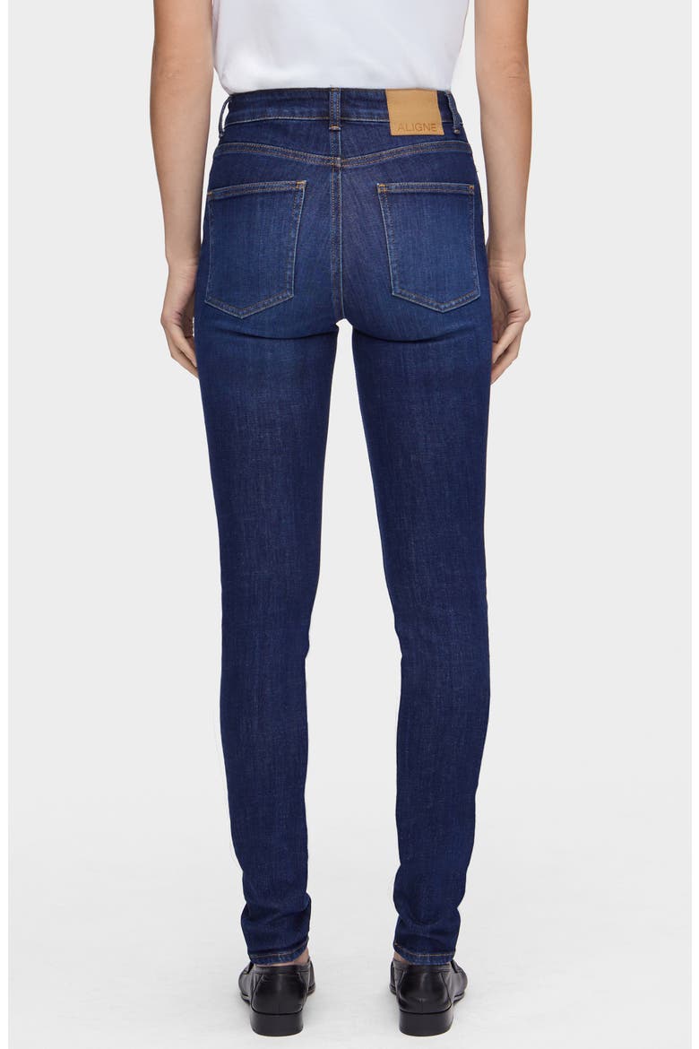 High Waist Skinny Jeans, Alternate, color, OCEAN BLUE