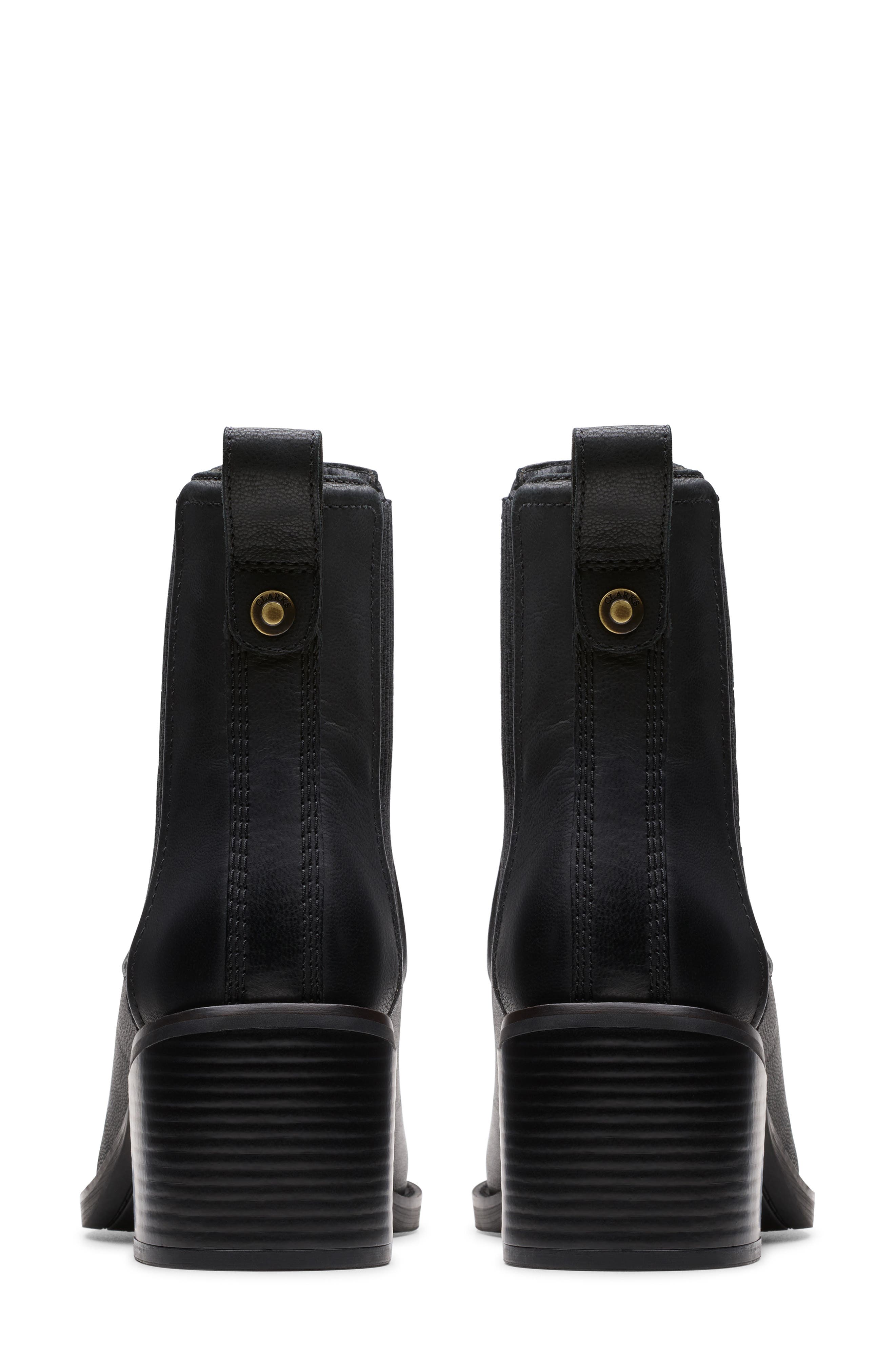 Clarks<sup>®</sup> Chamberly Top Chelsea Boot, Alternate, color, Black Leather