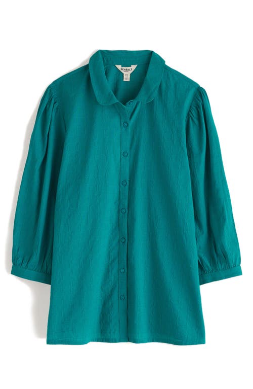 Seasalt Cornwall Hope Cottage Organic Cotton Button-up Shirt In Blue
