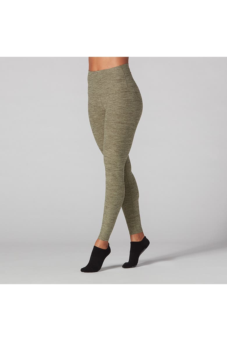 TaviCloud High Waisted 7/8 Legging, Main, color, OLIVE SPACE DYE
