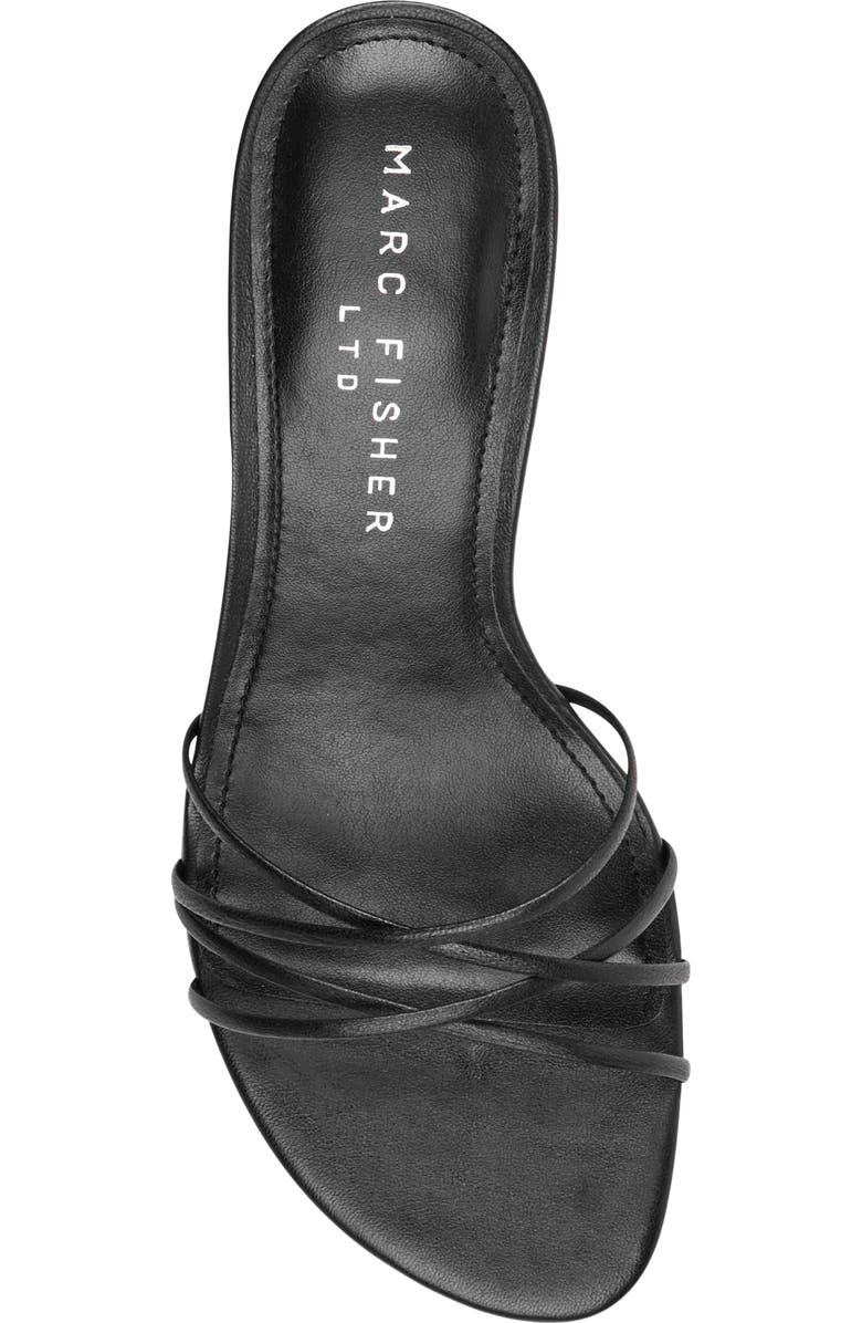 Marc Fisher Gineva Ankle Wrap Kitten Heel Sandal, Alternate, color, Black