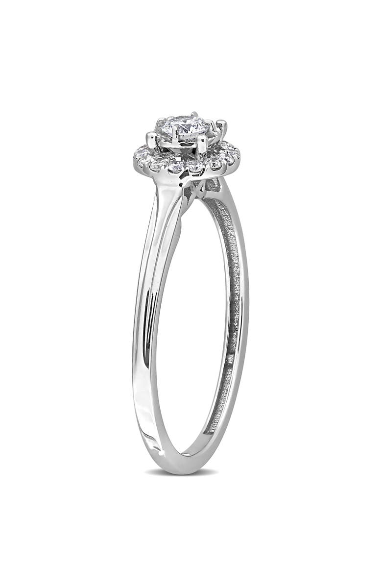 Julianna B. 1/5 ctw Lab-Grown Diamond Halo Ring 18k, Main, color, White Gold