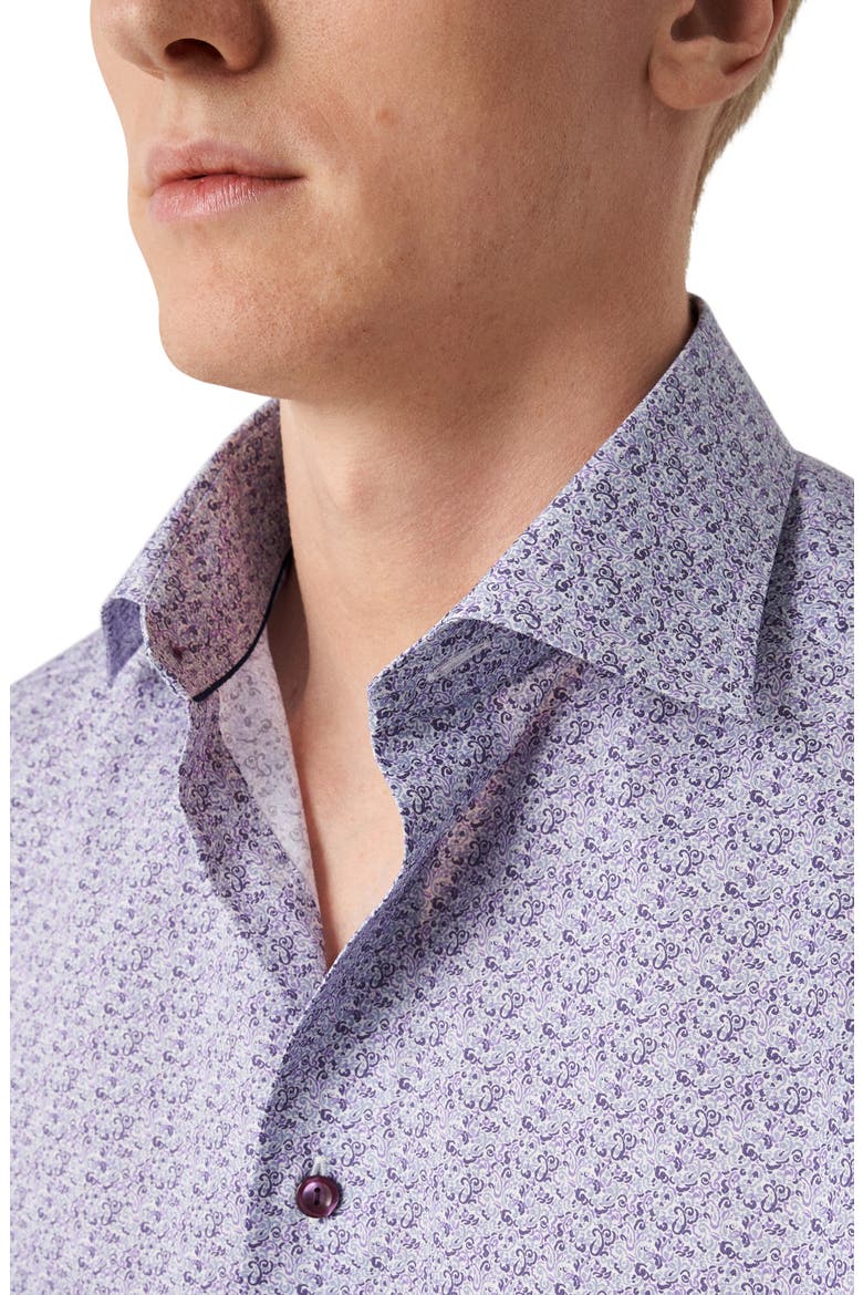 Contemporary Fit Twill Dress Shirt, Alternate, color, PURPLE