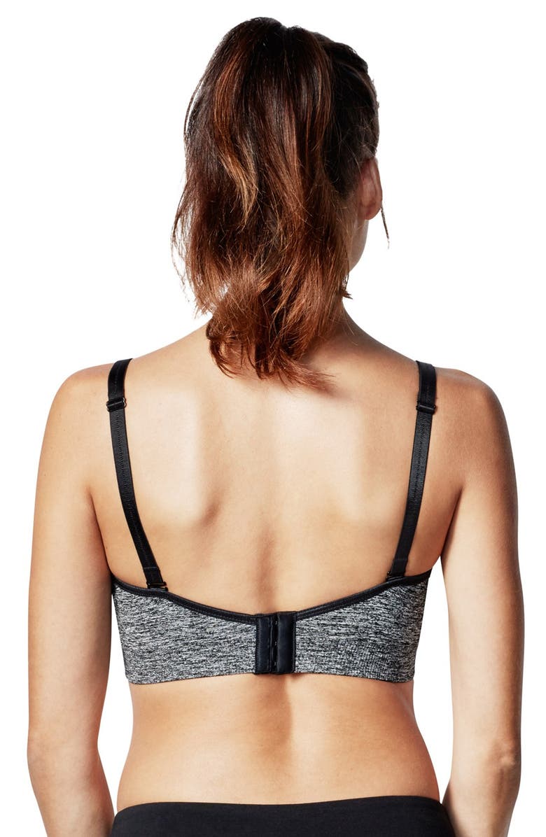 Bravado Designs Body Silk Seamless Yoga Maternity/Nursing Bra, Alternate, color, Charcoal Heather