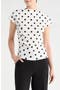 Polka Dot Cowl Neck Cap Sleeve Top