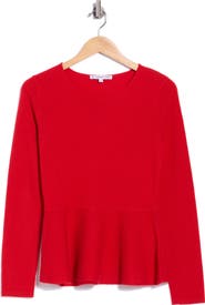 THE CASHMERE PROJECT Peplum Cashmere Sweater