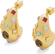 Kurt Geiger London Mixed Crystal Dome Drop Earrings