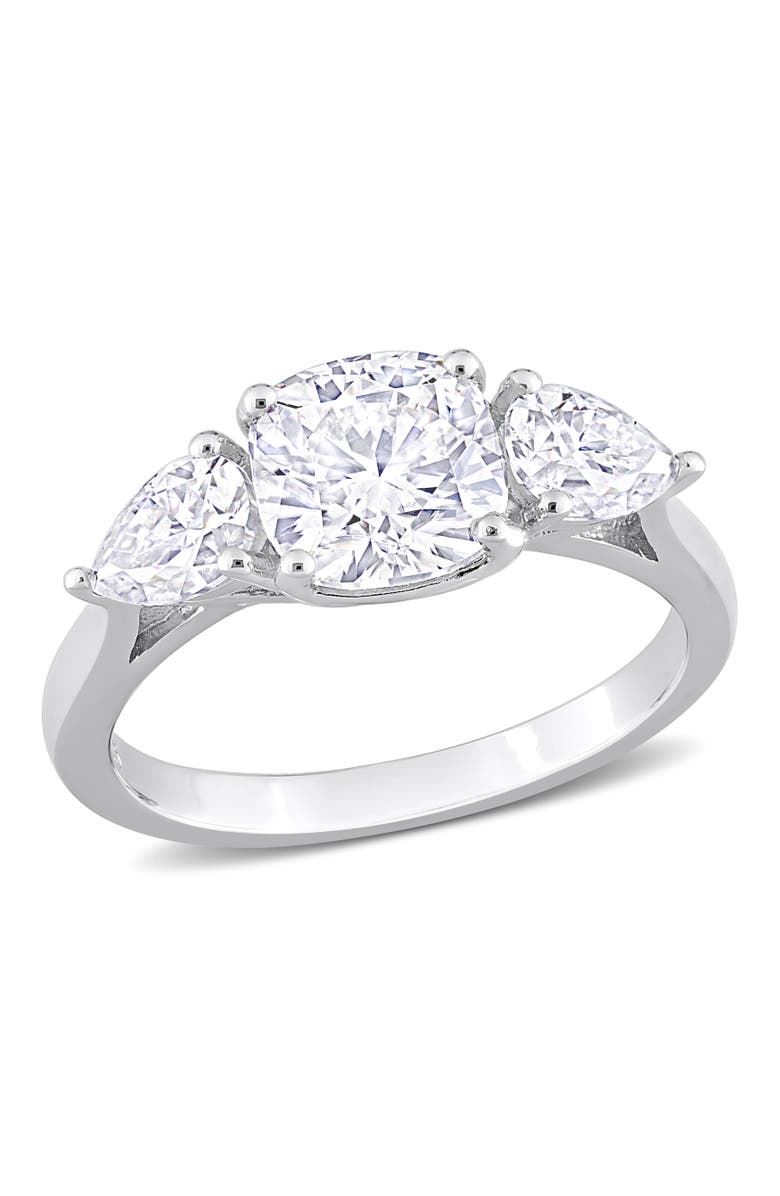 Julianna B. 3CT DEW Moissanite 3-Stone Ring, Main, color, Sterling Silver