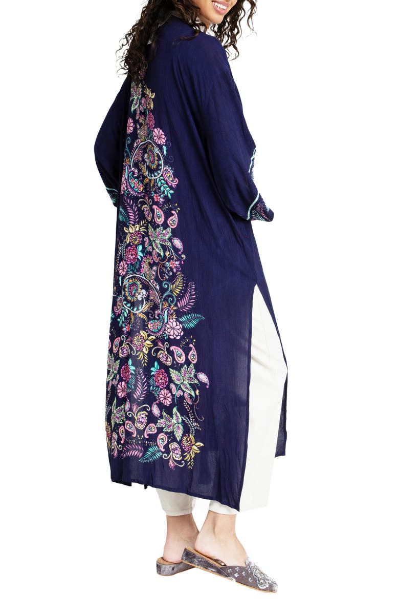 SAACHI Floral Longline Topper, Alternate, color, Navy