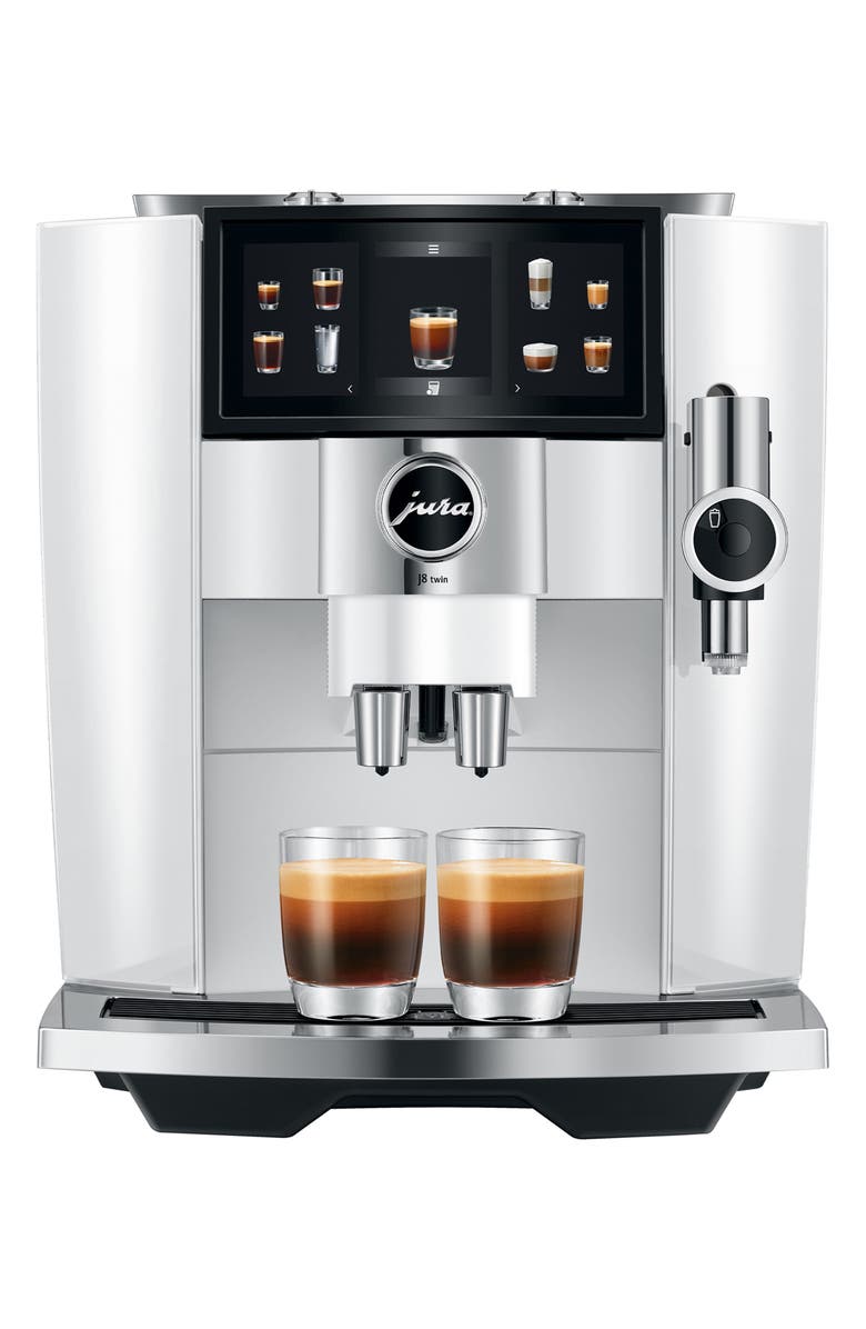 JURA J8 twin Automatic Coffee Machine, Main, color, Diamond White