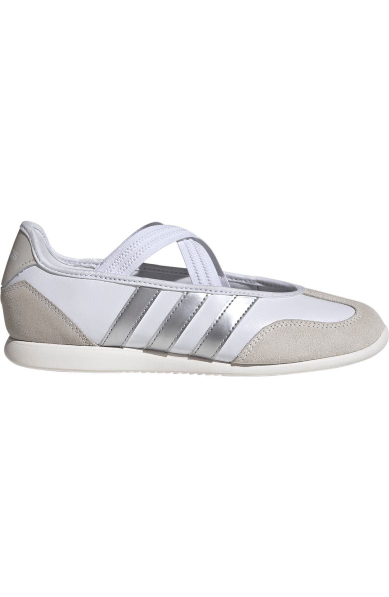 adidas Barreda Mary Jane Flat, Alternate, color, White/ Silver Met./ Off White