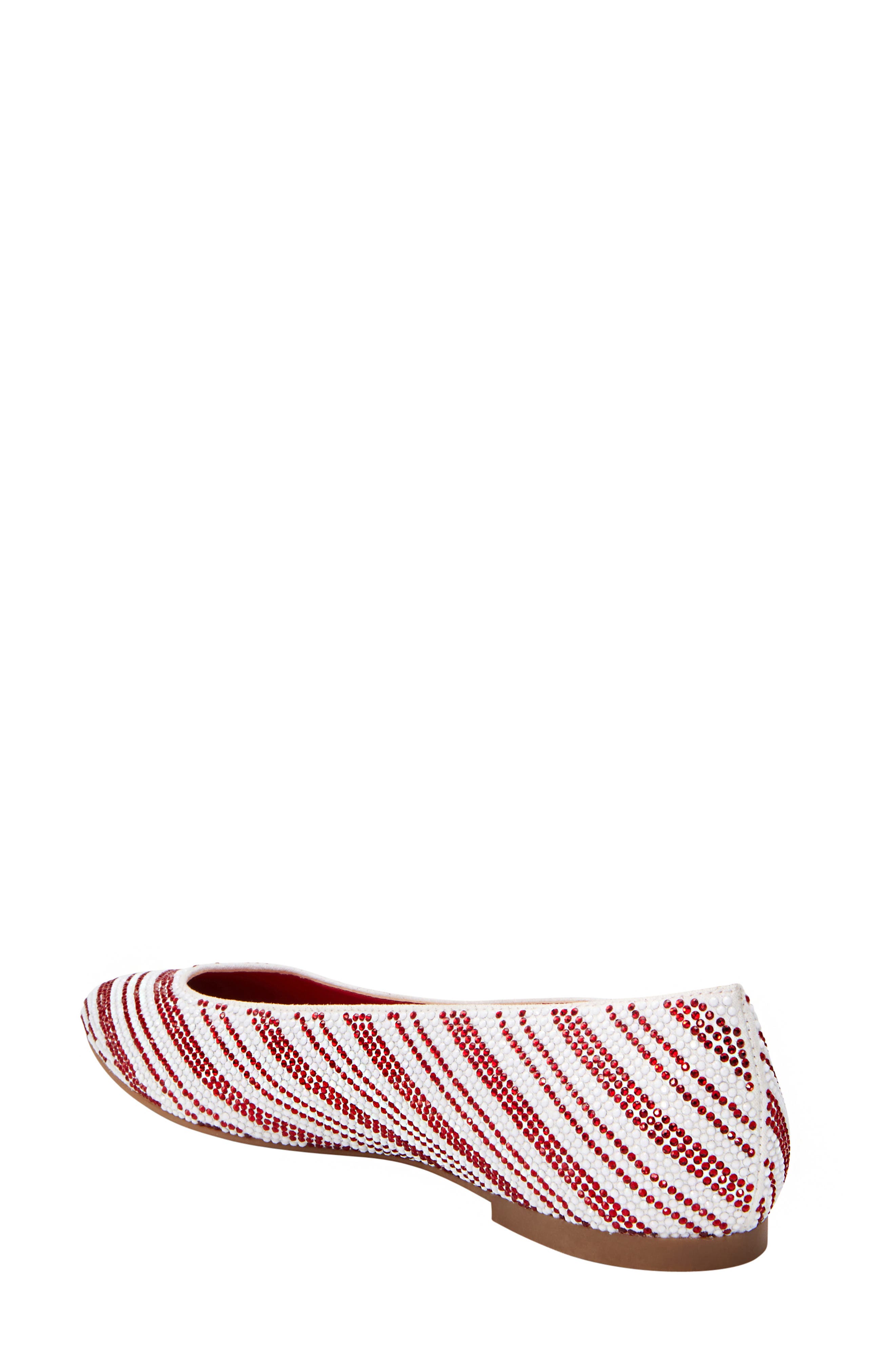 Katy Perry The Hollie Crystal Pointed Toe Ballet Flat, Alternate, color, Red Multi