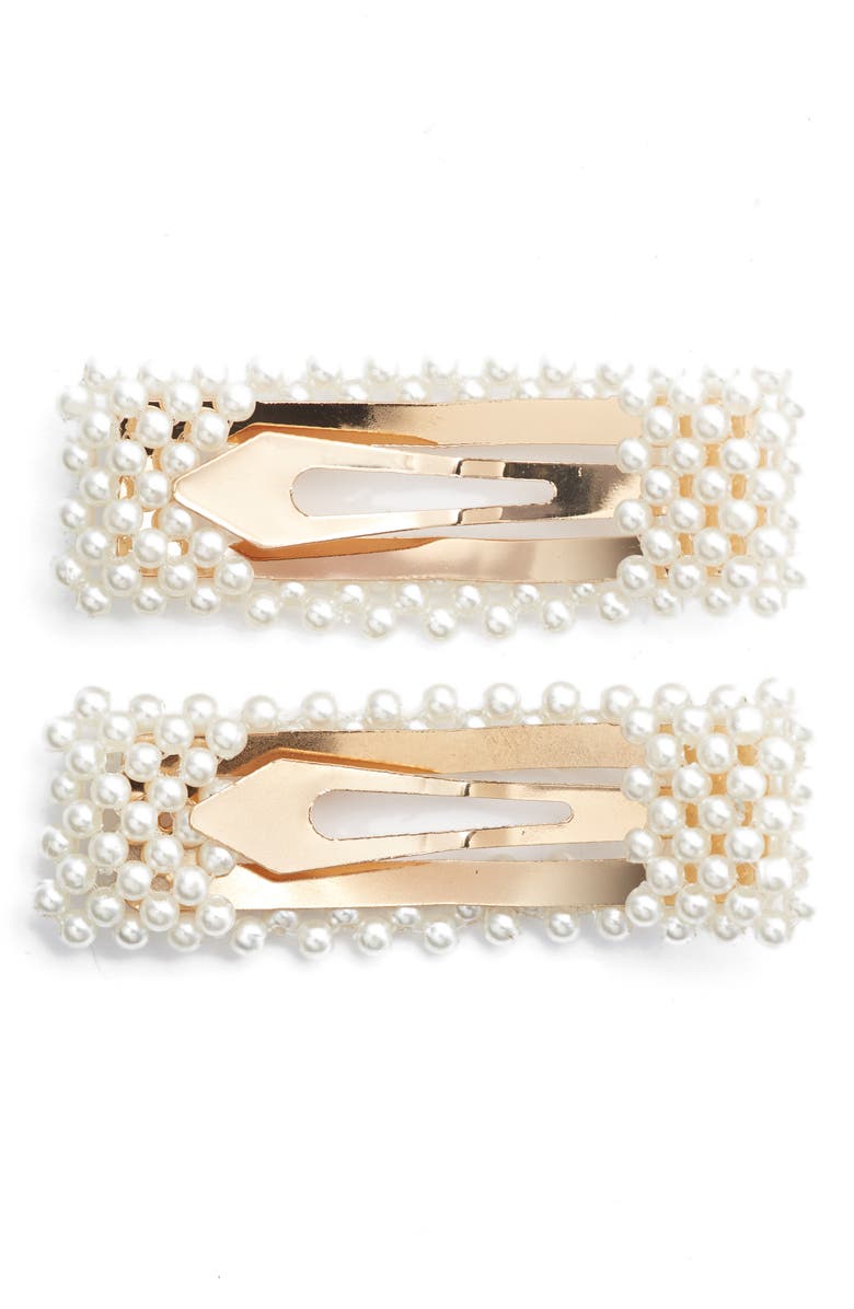 MEDUSAS HEIRLOOMS Medusa's Heirlooms 2-Pack Imitation Pearl Hair Clips, Alternate, color, 