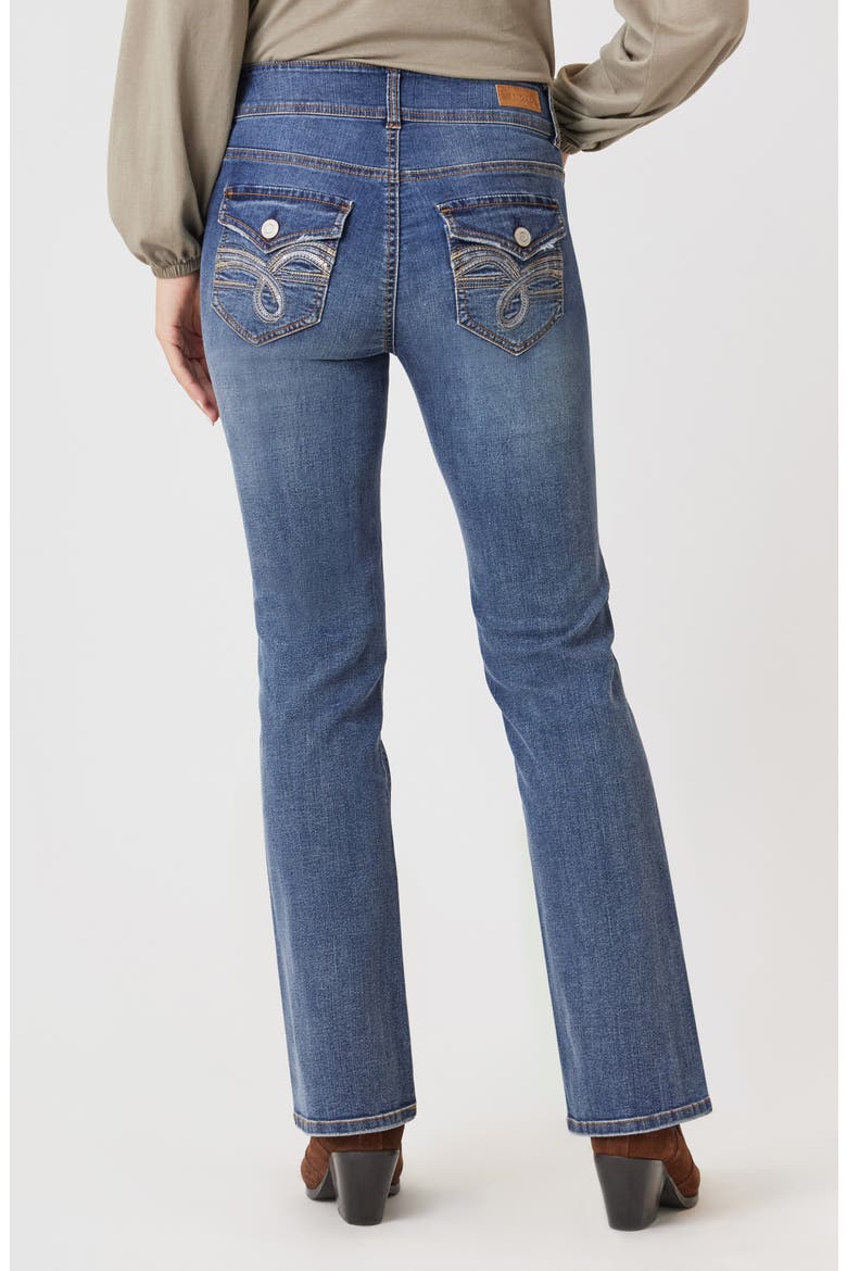 Curvy Mid Rise Bootcut Jeans, Alternate, color, STEEL