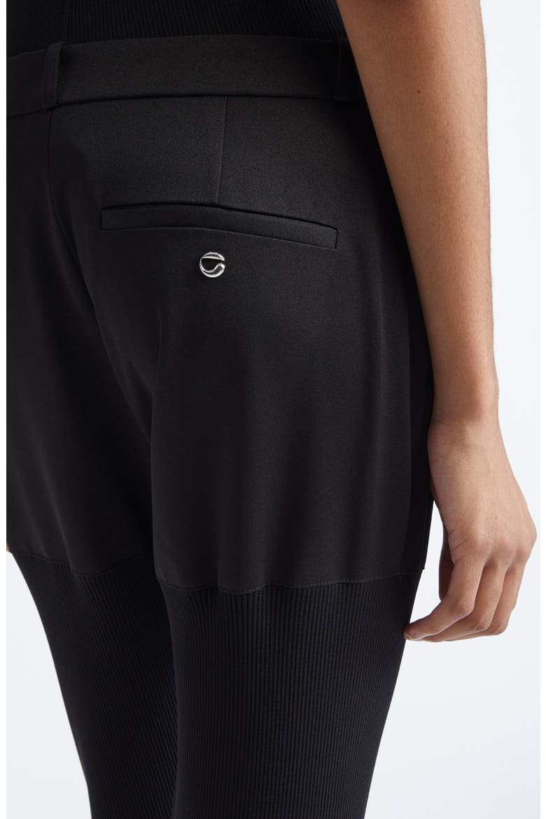 Hybrid Rib Stirrup Leggings, Alternate, color, BLACK