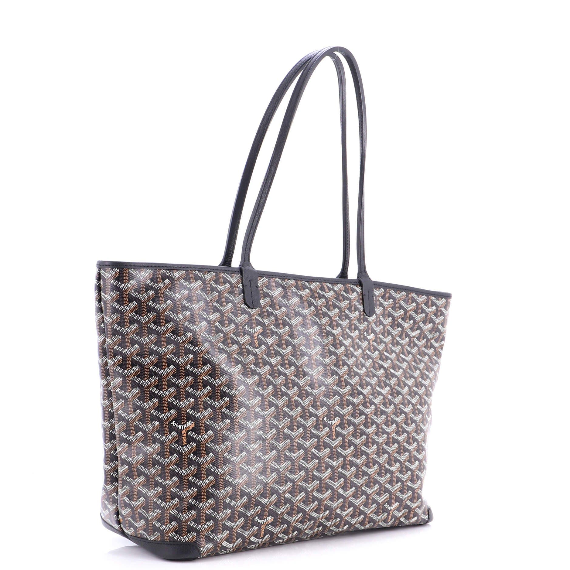 Pre-Owned Goyard Artois Tote Coated Canvas GM, Alternate, color, Black