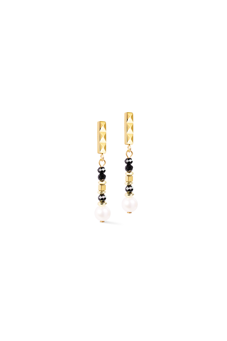 Earrings Astoria, Main, color, Noir Pearl Gold