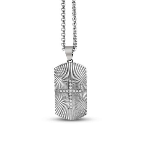 Raylur Cross Dog Tag Necklace