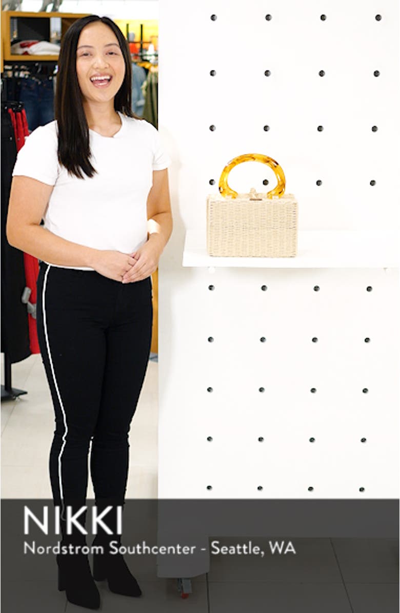 Avalon Straw Top Handle Bag, sales video thumbnail