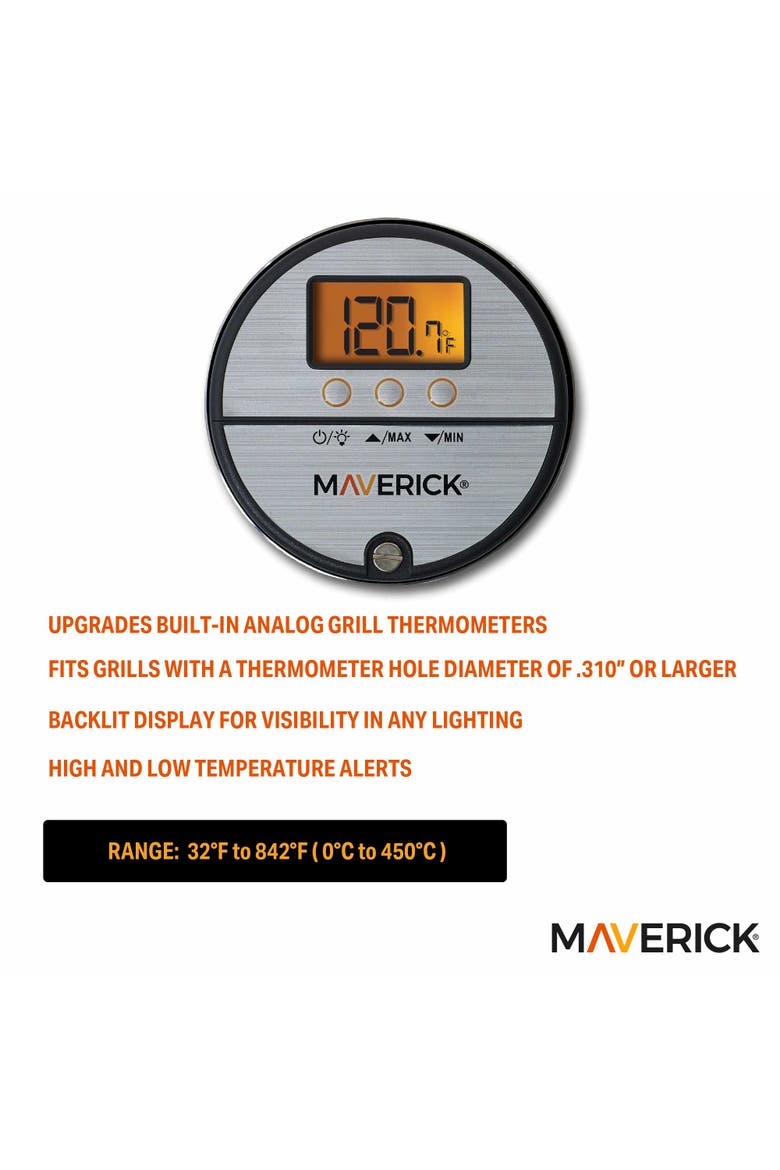 Professional Thermocouple Grill Thermometer with .310" shaft, Alternate, color, Silver