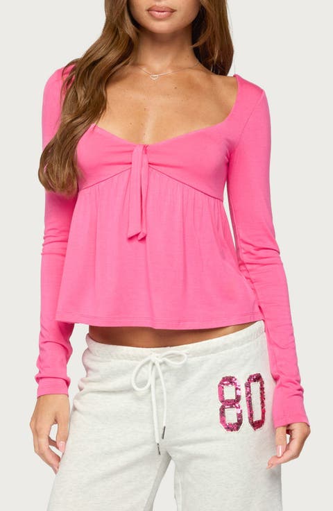 Edra Long Sleeve Babydoll Top
