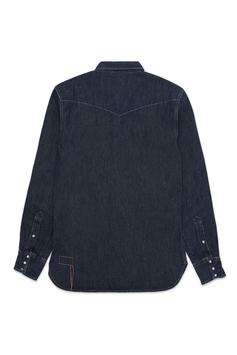 Texj Texan Bleach Wash Denim Shirt, Alternate, color, Stone Wash
