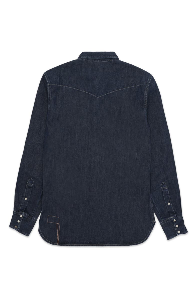 Fortela Texj Texan Bleach Wash Denim Shirt, Alternate, color, Stone Wash