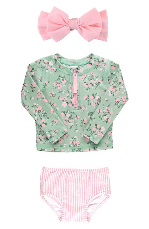 Kids' Long Sleeve Two-Piece Swimsuit & Headband Set (Toddler & Little Kid)