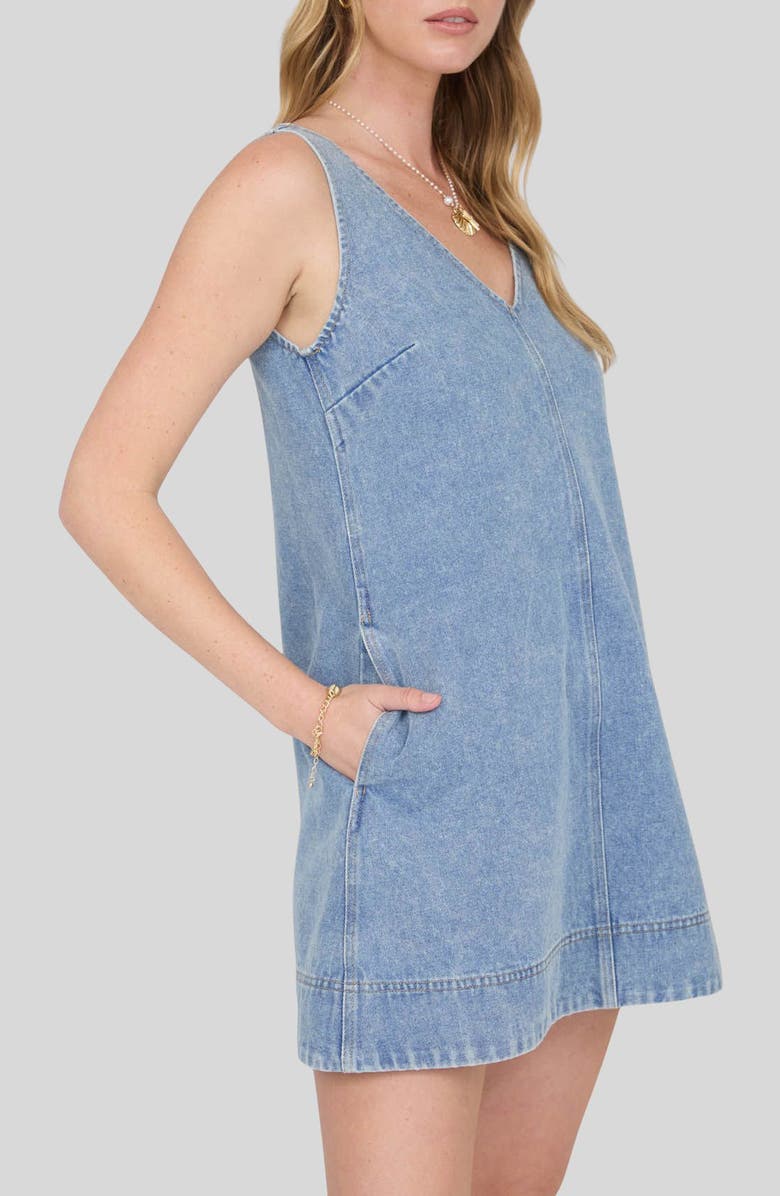 Blu Pepper Sleeveless Denim Minidress, Alternate, color, Light Denim