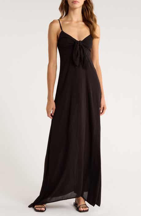 Tie Front Cover-Up Maxi Dress