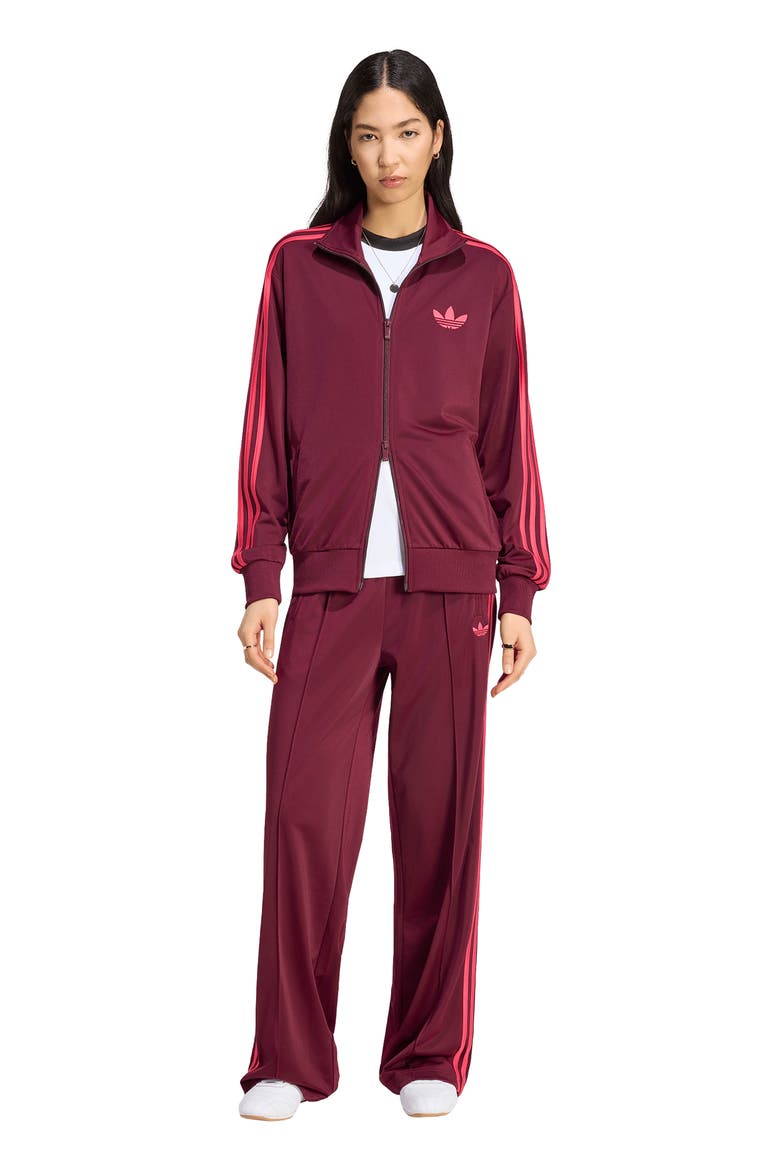 Adicolor Classic Firebird 3-Stripes Tricot Track Jacket, Alternate, color, MAROON/ POWER PINK