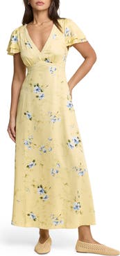 Nobody's Child Iris Trim Floral Print Maxi Dress