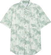 Tommy Bahama San Lucio Tides Bamboo Print IslandZone® Short Sleeve Cotton Blend Button-Up Shirt