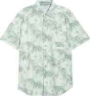 Tommy Bahama San Lucio Tides Bamboo Print IslandZone® Short Sleeve Cotton Blend Button-Up Shirt
