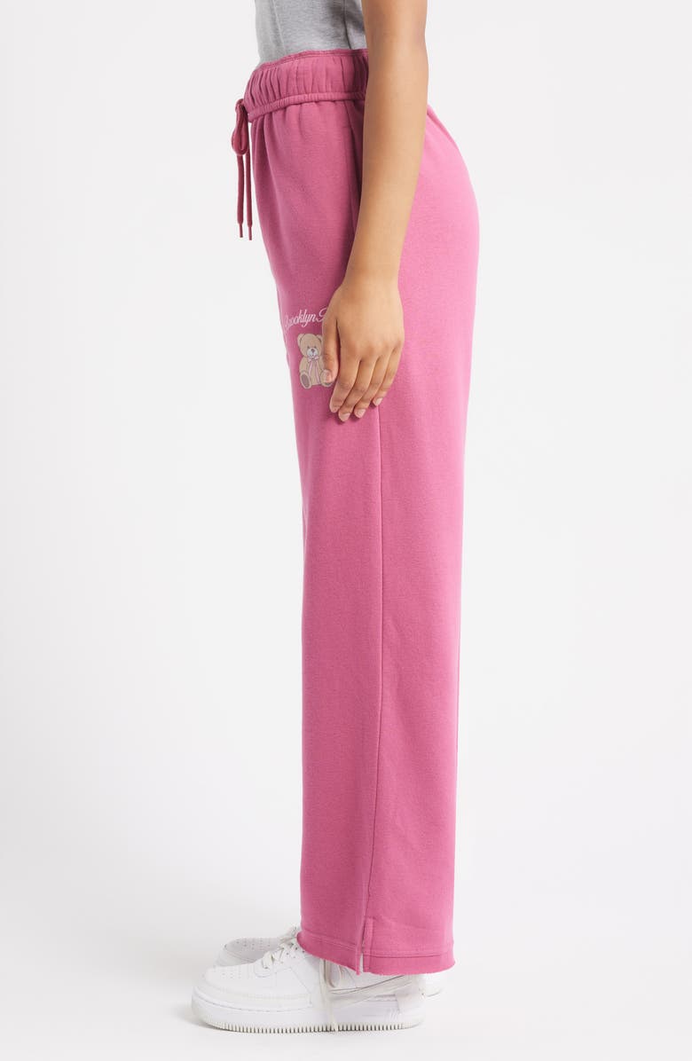 Vinyl Icons Teddy Cotton Blend Fleece Sweatpants, Alternate, color, Red